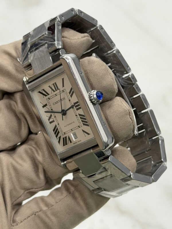 57_0248fe3c-7b85-46f6-94f3-4c1430193d6d Cartier Tank Solo XL 3515 Stainless Steel 31mm Automatic Mens Watch W5200028