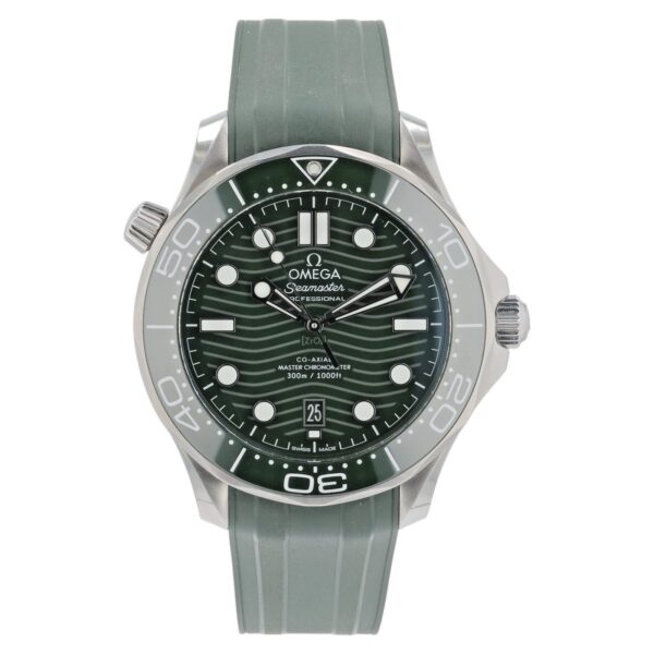 57_0542aaac-2c95-4ab8-8412-a224042b6676 Omega Seamaster Diver Steel Green Dial 42mm Automatic Watch 210.32.42.20.10.001