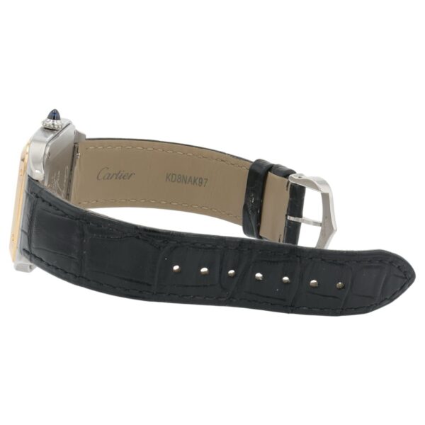 57_05f9a213-ee43-4263-8987-09fbacb63c26 Cartier Santos Dumont Silver Dial Steel and Gold 31mm Quartz Watch W2SA0011