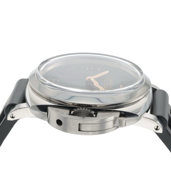 Panerai Marina Militare Black Dial Steel 47mm Manual Wind Mens Watch PAM00673