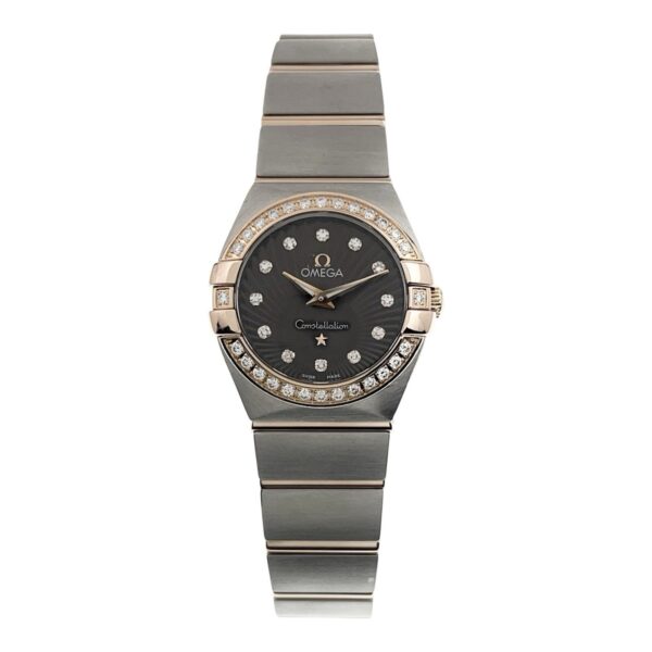 57_0b2b1c28-357c-4fc5-827c-bde195643bff Omega Constellation Rose Gold & Steel Brown Dial 24mm Quartz 123.25.24.60.63.001