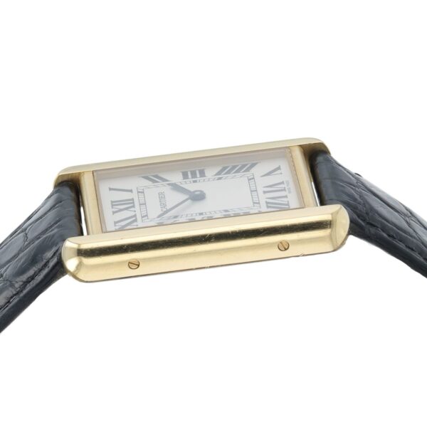 57_0e1218c8-2354-4d8c-b433-513f182aa914 Cartier Tank Solo Silver Dial 18k Yellow Gold 27x35mm Quartz Men’s Watch 3167