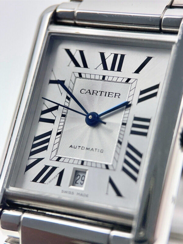 57_10094729-0704-4096-9bc6-846e944a729f Cartier Tank XL Steel 31mm Automatic Men’s Watch WSTA0053 W/ Extension 2029