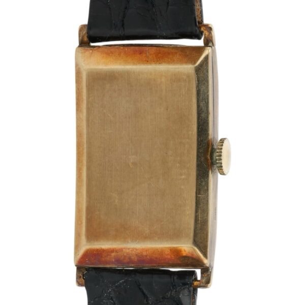 Omega T17 Light Blue Color Dial 9k Gold 20mm Manual Wind Unisex Watch