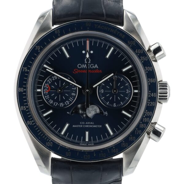 57_139b3145-8c78-4fb2-966f-8ef24ec7fea9 Omega Speedmaster Moonphase Steel Blue Dial 44.25mm Mens 304.33.44.52.03.001