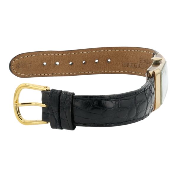 Omega T17 Light Blue Color Dial 9k Gold 20mm Manual Wind Unisex Watch