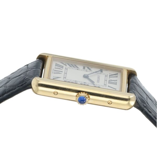 57_1965d9d4-07b8-4d51-b06a-6c49eedd3d90 Cartier Tank Solo Silver Dial 18k Yellow Gold 27x35mm Quartz Men’s Watch 3167