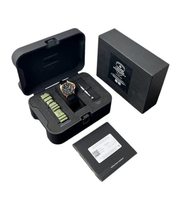 57_1faec436-a136-4383-b86d-ff89b52497fe Panerai Submersible 18k Rose Gold Black Dial 42mm Automatic Mens Watch PAM01164