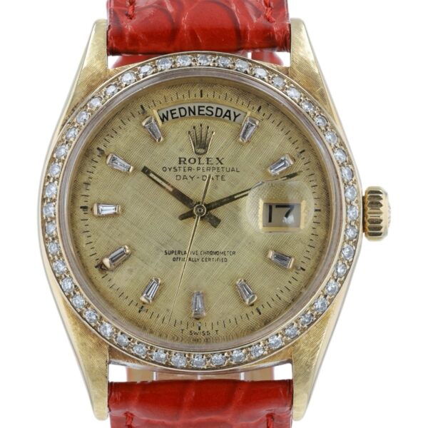 57_21abe2ba-ed1e-4432-9f30-1c9aeb23a1ec Rolex Day-Date Champagne Dial 18k Yellow Gold 36mm Automatic Watch 1803