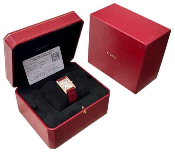 57_23f9f223-2068-4f1b-89f3-d8f5fbac60e7 Cartier Tank Louis 18k Rose Gold Silver Dial 33x25mm Manual Wind Watch WJTA0038