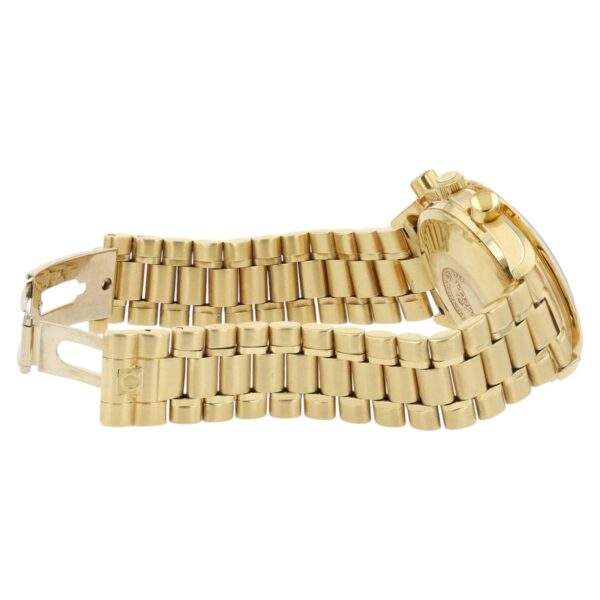 57_2f9af887-3ef5-4dec-8c75-6537bb5b311a Omega Speedmaster 18k Yellow Gold White Dial 39mm Automatic Mens Watch 175.0034