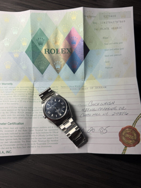 57_32877d2f-af9f-4e24-a3ec-23f42f8b32c5 Rolex Explorer Stainless Steel Black Dial 36mm Automatic Men’s Watch 114270