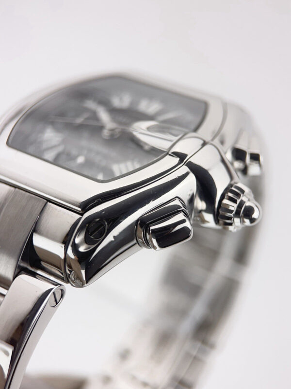 Cartier Roadster Stainless Steel Black Dial 40mm Automatic Mens Watch W62007X6