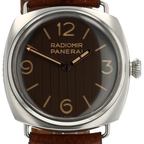 57_3c566c40-6f0f-4efa-bf98-bd776e751b0b Panerai Radiomir Eilean Stainless Steel Brown Dial 45mm Manual Mens PAM01243