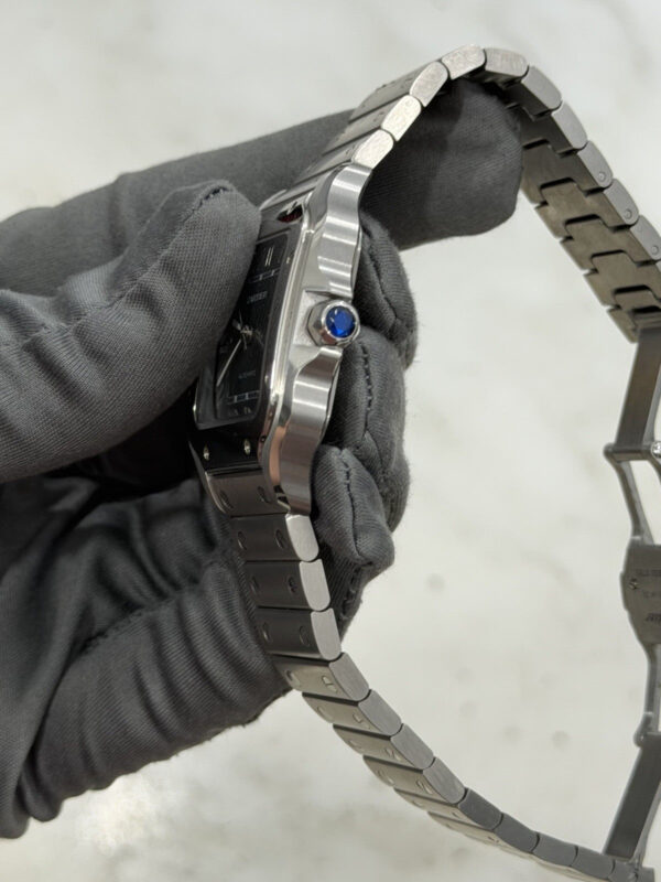 57_3def4a40-841b-4a52-9bbf-cca02730770c Cartier Santos Stainless Steel Green Dial 35mm Automatic Men’s Watch WSSA0061