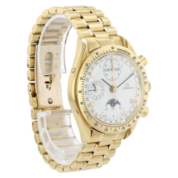 57_43ac5746-7634-4c89-811c-8ada34fb6299 Omega Speedmaster 18k Yellow Gold White Dial 39mm Automatic Mens Watch 175.0034