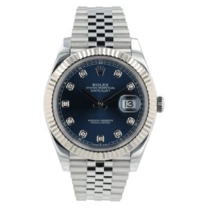 57_4f899506-2e6d-488a-81c9-6022d22abff9 Rolex Datejust Blue Dial Stainless Steel 41mm Automatic Men’s Watch 126334