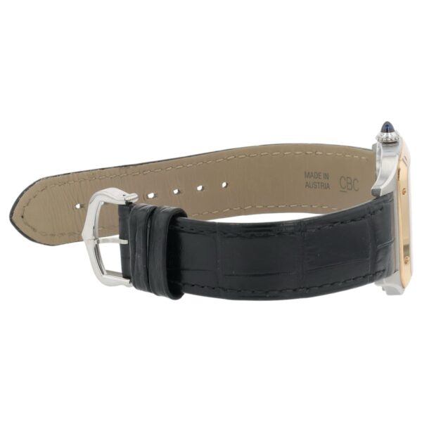 57_4faa0212-7e2a-407a-99d2-4bbf91b2492b Cartier Santos Dumont Silver Dial Steel and Gold 31mm Quartz Watch W2SA0011