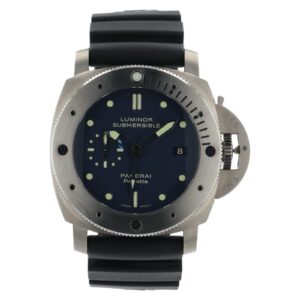 Panerai Luminor Submersible Titanium Blue Dial 47mm Automatic Mens PAM00371