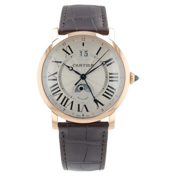 Cartier Rotonde de Cartier 18k Rose Gold Silver Dial 42mm Automatic W1556220
