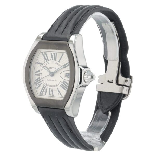57_5cf47a48-4b39-465d-9d65-c996b9200cbe Cartier Santos Stainless Steel Silver Dial 40mm Automatic Men’s Watch 3312