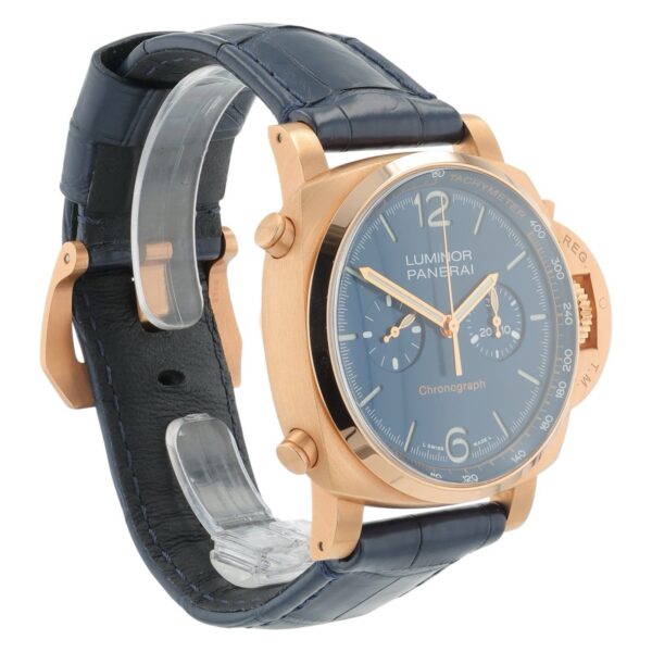 Panerai Luminor Marina 18k Rose Gold Blue Dial 44mm Automatic Mens PAM01111