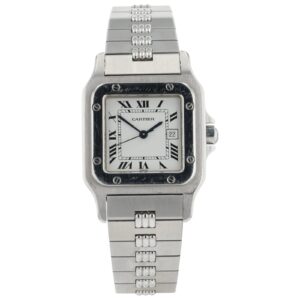 57_657c98e1-f90f-4c0c-b60b-9e9956c14f28 Cartier Santos Stainless Steel White Dial 29x41mm Automatic Unisex Watch 2960
