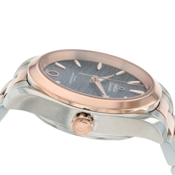57_665f3e56-72a0-4cf6-ba69-237b464eca6b Omega Seamaster Blue Dial Steel & Rose Gold 34mm Auto Womens 220.20.34.20.03.001