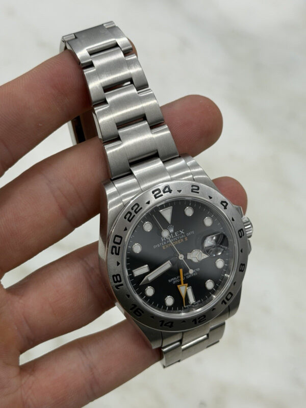 57_68252b8b-7381-4929-b75d-a6930ae2266f Rolex Explorer II Stainless Steel Black Dial 42mm Automatic Mens Watch 216570