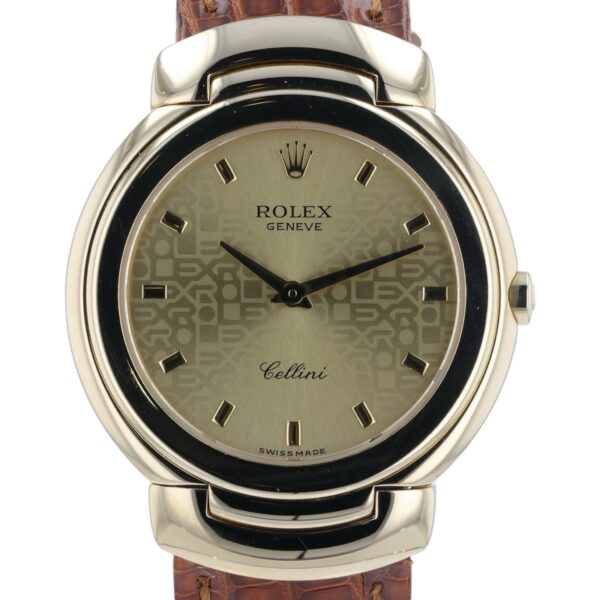 Rolex Cellini 18k Yellow Gold Champagne Dial 33mm Quartz Unisex Watch 6622