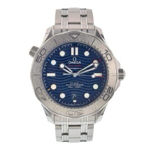 Omega Seamaster Beijing 2022 Automatic Chronometer Blue Dial Mens Watch