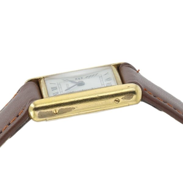 57_718c85c1-5455-4e74-acb2-199b1adc7d79 Cartier Tank White Dial Gold Plated 21mm Manual Wind Women’s Watch
