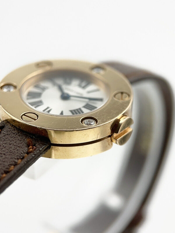 Cartier Love Watch Quartz 23mm Silver 18k Rose Gold Factory Diamonds Watch Only