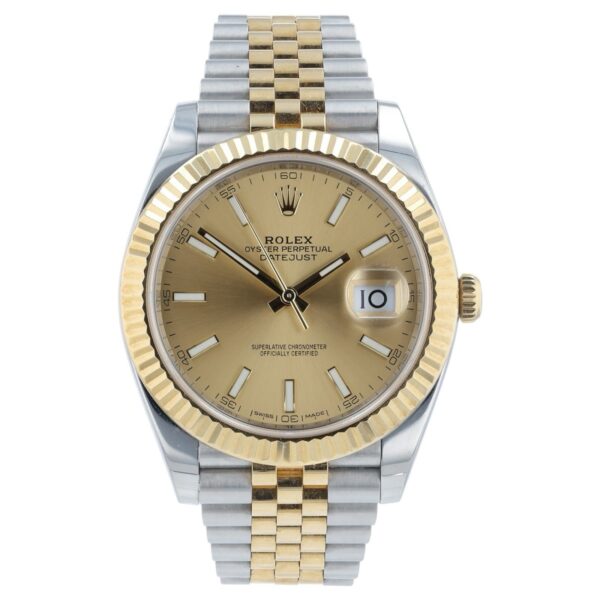 Rolex Datejust Gold & Steel Champagne Dial 41mm Automatic Men’s Watch 126333