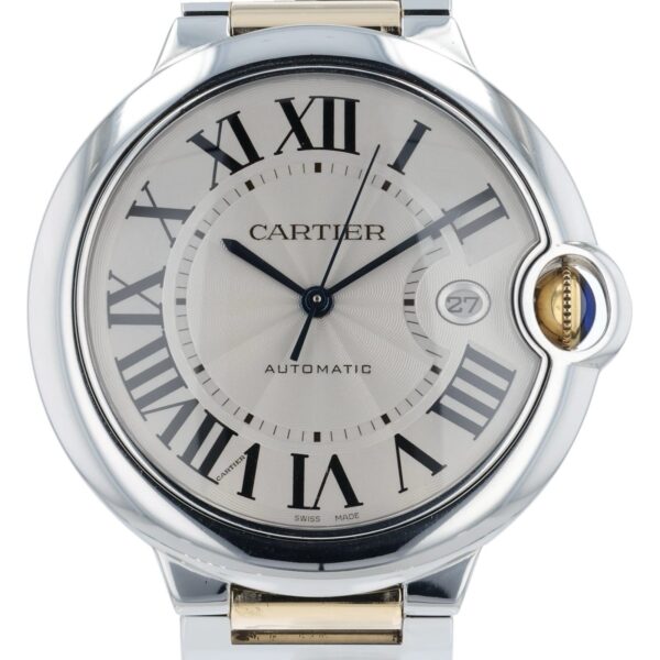 Cartier Ballon Bleu Silver Dial Gold & Steel 42mm Automatic Men’s Watch W69009Z3