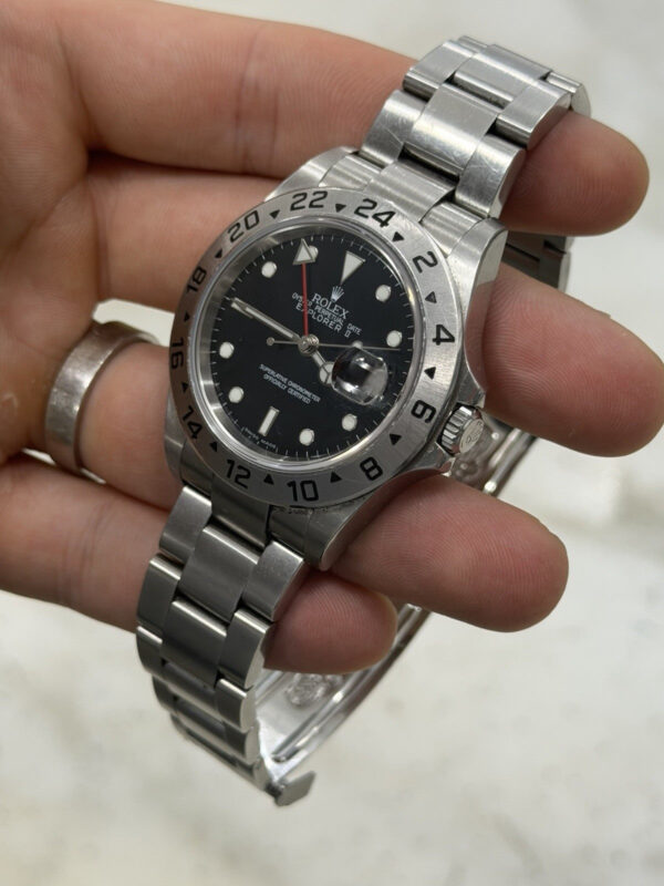 57_8c82456e-2cc3-4fb0-a3e2-10cc1e3b1046 Rolex Explorer II Stainless Steel Black Dial 40mm Automatic Mens Watch 16570