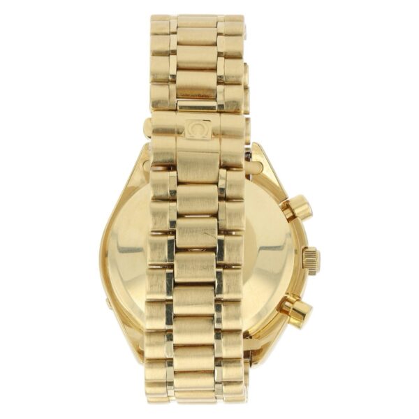 57_8e23fff4-0f21-4636-8afe-1fac83b61fa0 Omega Speedmaster 18k Yellow Gold White Dial 39mm Automatic Mens Watch 175.0034