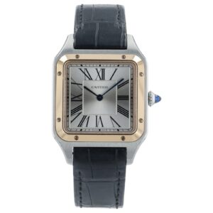 Cartier Santos Dumont Silver Dial Steel and Gold 31mm Quartz Watch W2SA0011