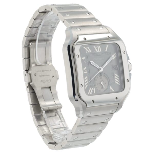 NEW Cartier Santos Dual Time Gray Dial 40mm Automatic Men’s Watch WSSA0076