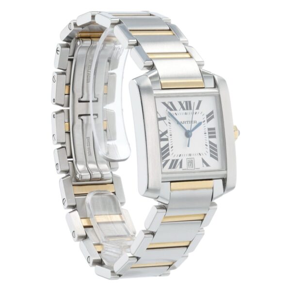 57_9d6d3eac-a85f-4168-b6dd-c9802c51f849 Cartier Tank Francaise Silver Dial Gold & Steel 28mm Automatic Womens W51005Q4