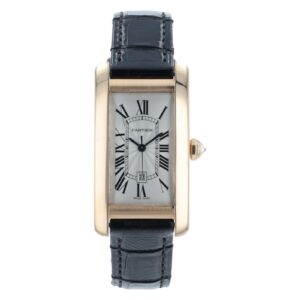 57_9e8c8a82-7baa-4412-ab20-d11e0cbaa911 Cartier Tank Americaine 18k Rose Gold Silver Dial 26mm Auto Mens Watch W262003