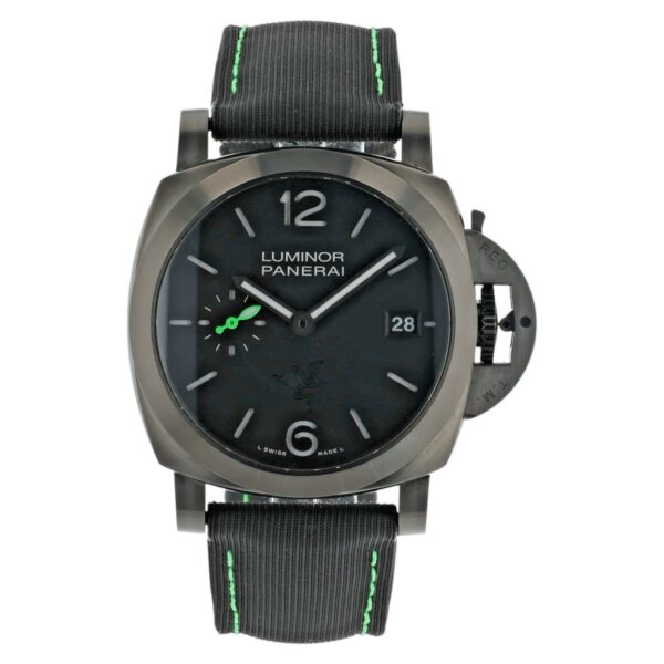 Panerai Luminor Quadrants Razer Steel Black Dial 40mm Automatic Mens PAM01353