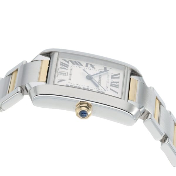 57_b68ccf83-f47d-4304-9420-3918a6d4ee3c Cartier Tank Francaise Silver Dial Gold & Steel 28mm Automatic Womens W51005Q4