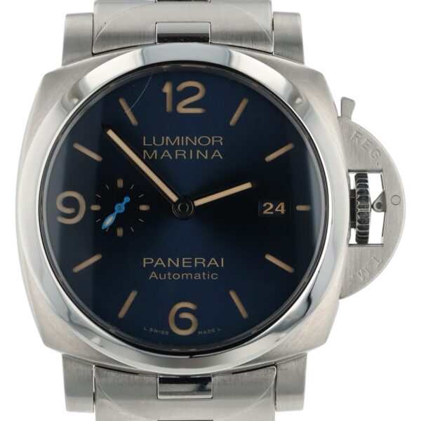 Panerai Luminor Marina Stainless Steel Blue Dial 44mm Automatic Mens PAM01058