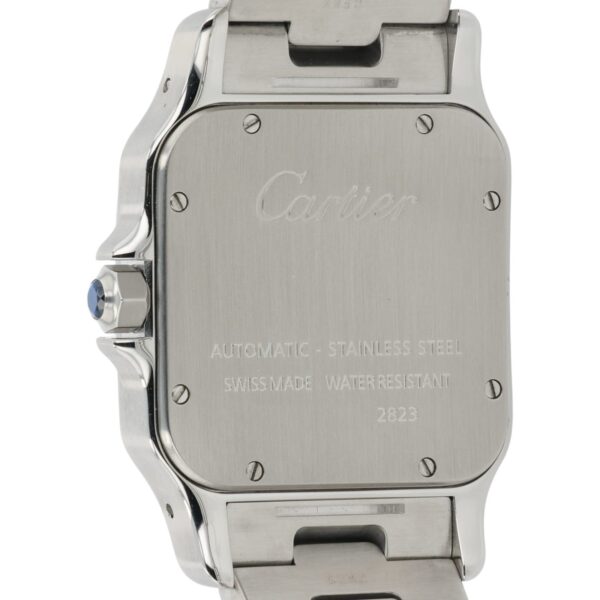 Cartier Santos Galbee Stainless Steel Silver Dial 32mm Automatic Mens Watch 2823