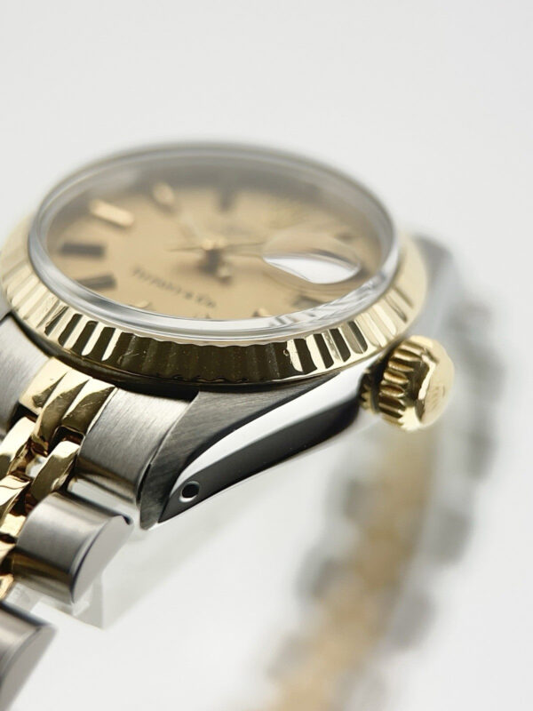 Rolex Datejust Tiffany Dial Gold Steel Champagne Dial 26mm Automatic Watch 6917