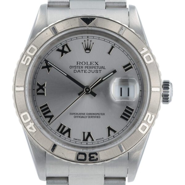 Rolex Datejust Turn-O-Graph Silver Dial Stainless Steel 36mm Automatic 16264