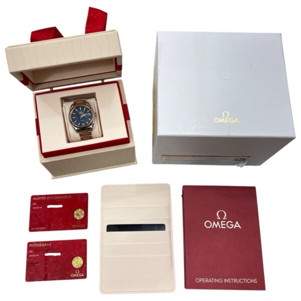 57_cd4604e2-b447-45d5-8fa4-02f15dd21d44 Omega Seamaster Blue Dial Steel & Rose Gold 34mm Auto Womens 220.20.34.20.03.001