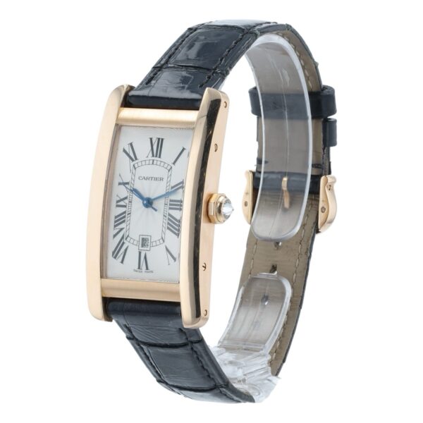 57_cd4bead3-5b81-4f50-9fd9-fc25240a6750 Cartier Tank Americaine 18k Rose Gold Silver Dial 26mm Auto Mens Watch W262003