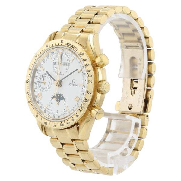 57_d08aafcf-5753-4119-bfa8-692ad001cd68 Omega Speedmaster 18k Yellow Gold White Dial 39mm Automatic Mens Watch 175.0034
